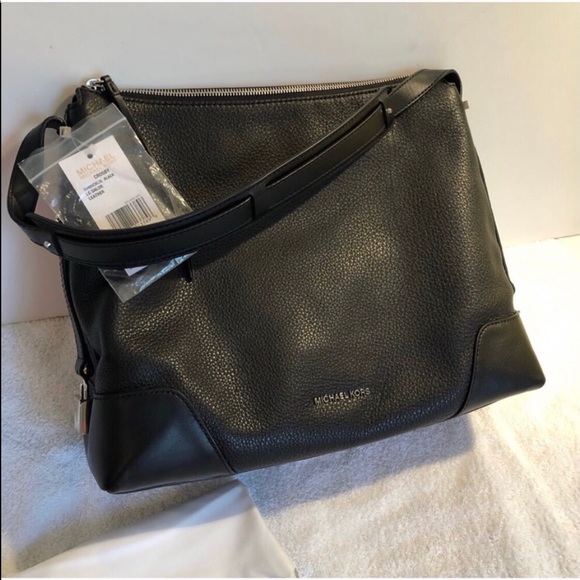 Michael Kors Large Crosby Black Shoulder BAG NWT - Picture 1 of 9